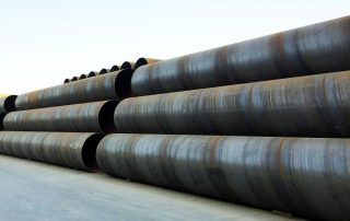 SSAW SAWH Spiral Steel Pipe manufacture company in China yard